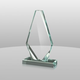 Jade Green Acrylic Pinnacle Award I (10 1/4"x5"x2") Custom Branded