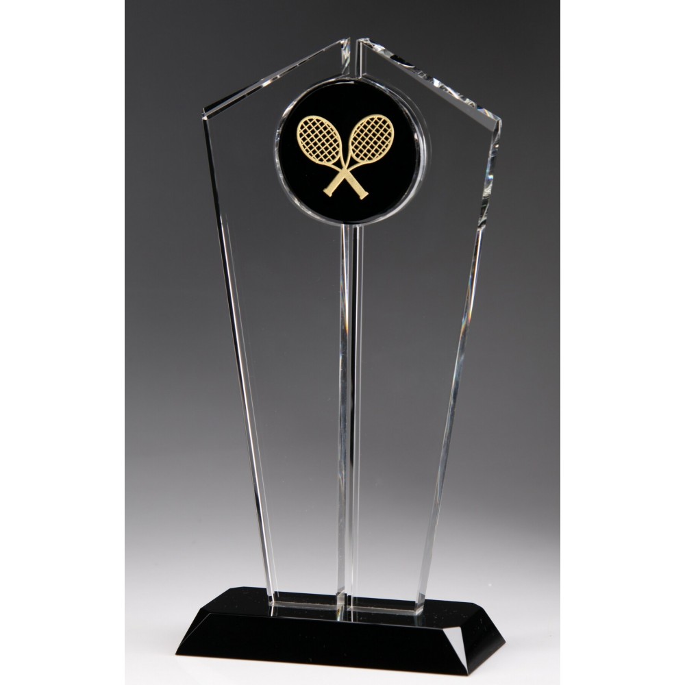 Black and Gold Crystal Award Custom Branded Black and Gold Crystal Award Custom Branded
