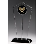 Black and Gold Crystal Award Custom Branded