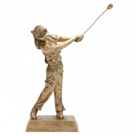 Logo Branded Golfing, Female - Signature Figurines -3-7/8" x 1"