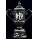 Men's Vintage Ceramic Golf Cup Trophy - Black / Gold Logo Printed