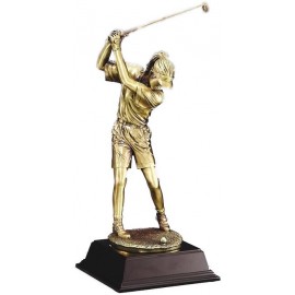 Customized Golfer - Female Driver - Gold Metallic 12-1/2" Tall