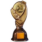Customized Stock Classic 10" Trophy with 2" Drama Coin and Engraving Plate