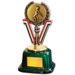 Custom Stock 7" Trophy with 2" Baton Medal and Engraving Plate