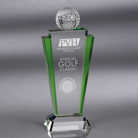 Promotional Meridian - Medium Golf Crystal Award