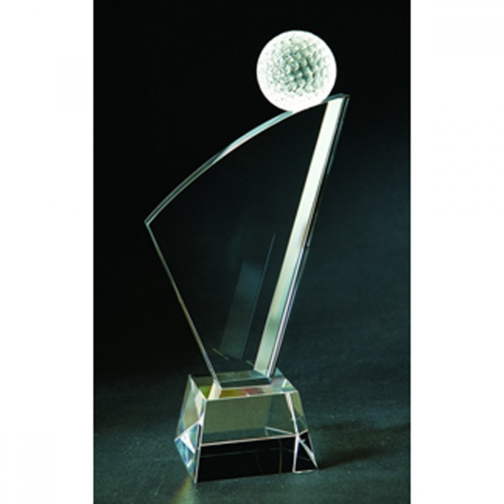 Personalized Crystal Golf Trophy (9" x 4" x 3 1/8")