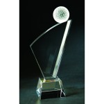 Crystal Golf Trophy (9" x 4" x 3 1/8") Custom Imprinted