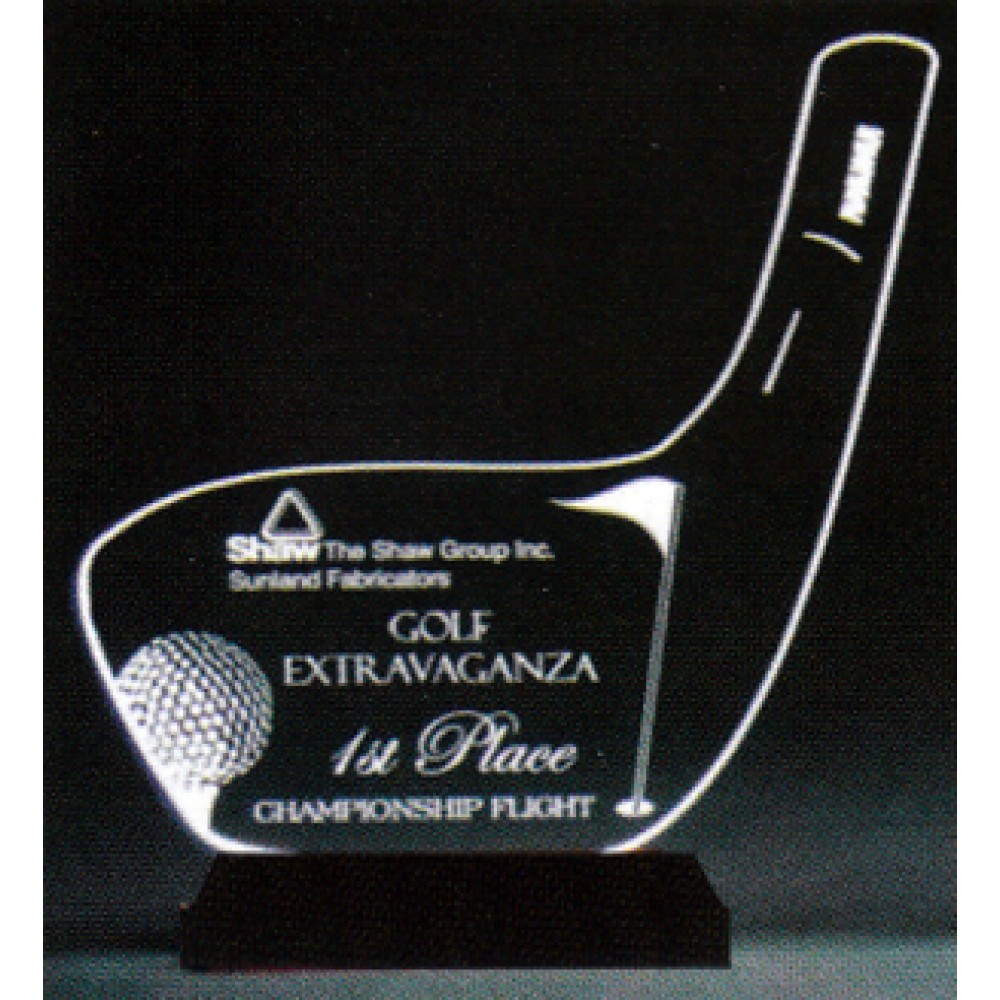 Golfer's Dream Award on a Black Base - Acrylic (5 3/8"x5 1/2") Custom Branded Golfer's Dream Award on a Black Base - Acrylic (5 3/8"x5 1/2") Custom Branded