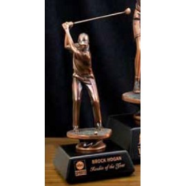 10" Bronzed Golfer Trophy Custom Branded