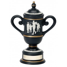 Personalized 11" Cameo Male Golf Cup in Black