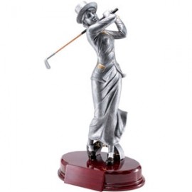 Vintage Golf, Female, Swing - Resin Figures - 8-1/2" Custom Imprinted