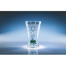 11" Trans Golf Cup Crystal Award Custom Branded