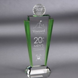 Customized Meridian - Large Golf Crystal Award