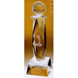Small Ultimate Golf Crystal Trophy Custom Branded  Small Ultimate Golf Crystal Trophy Custom Branded