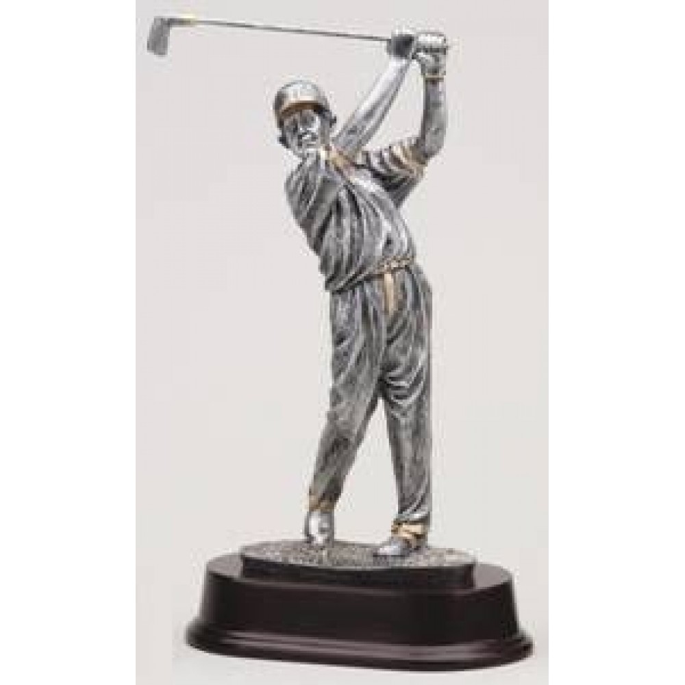 Male Swing Golfer Award - 10" Tall Custom Branded Male Swing Golfer Award - 10" Tall Custom Branded