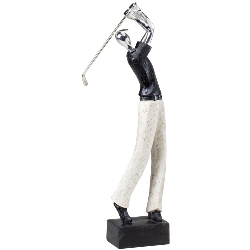 Golfer, Male Multi-color Resin Figurine - 15-1/2" Logo Printed