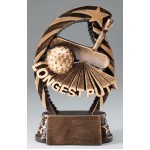 "Longest Putt" Golf Award - 6 1/2" Custom Branded