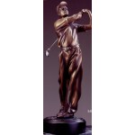 Second Place Golfer Trophy (5"x15") Logo Printed