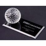 Custom Imprinted Crystal Golf Award on Base