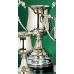 Nickel Plated Silver Georgian Golf Trophy Cup (14") Logo Printed