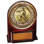 Stock 5 1/2" Medallion Award With 2" Karate Coin and Engraving Plate Custom Imprinted