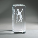 Custom Female Tennis Crystal Tower