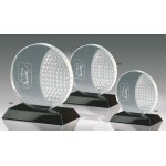 Custom Imprinted Small Crystal Golf Award w/ Base (5")