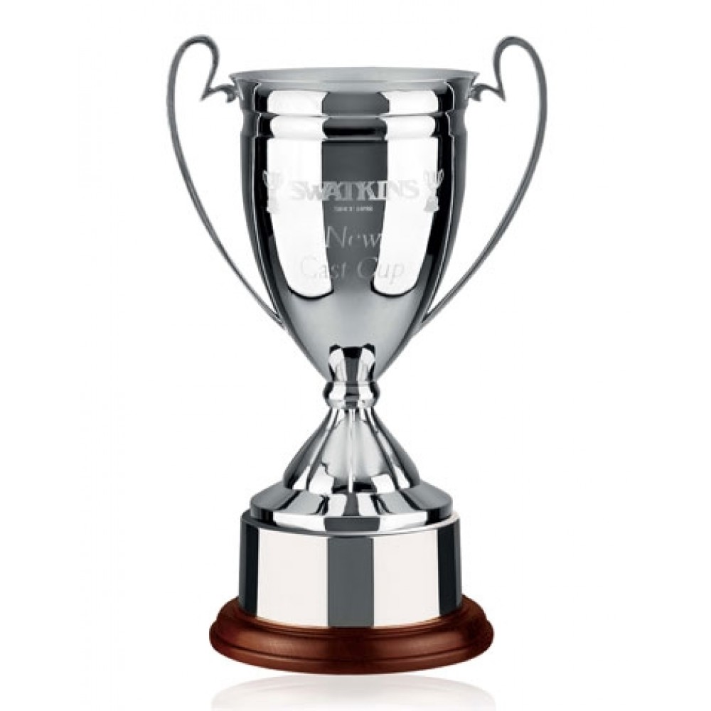 6.5" Swatkins Endurance Nickel Plated Award Cup Logo Printed 6.5" Swatkins Endurance Nickel Plated Award Cup Logo Printed
