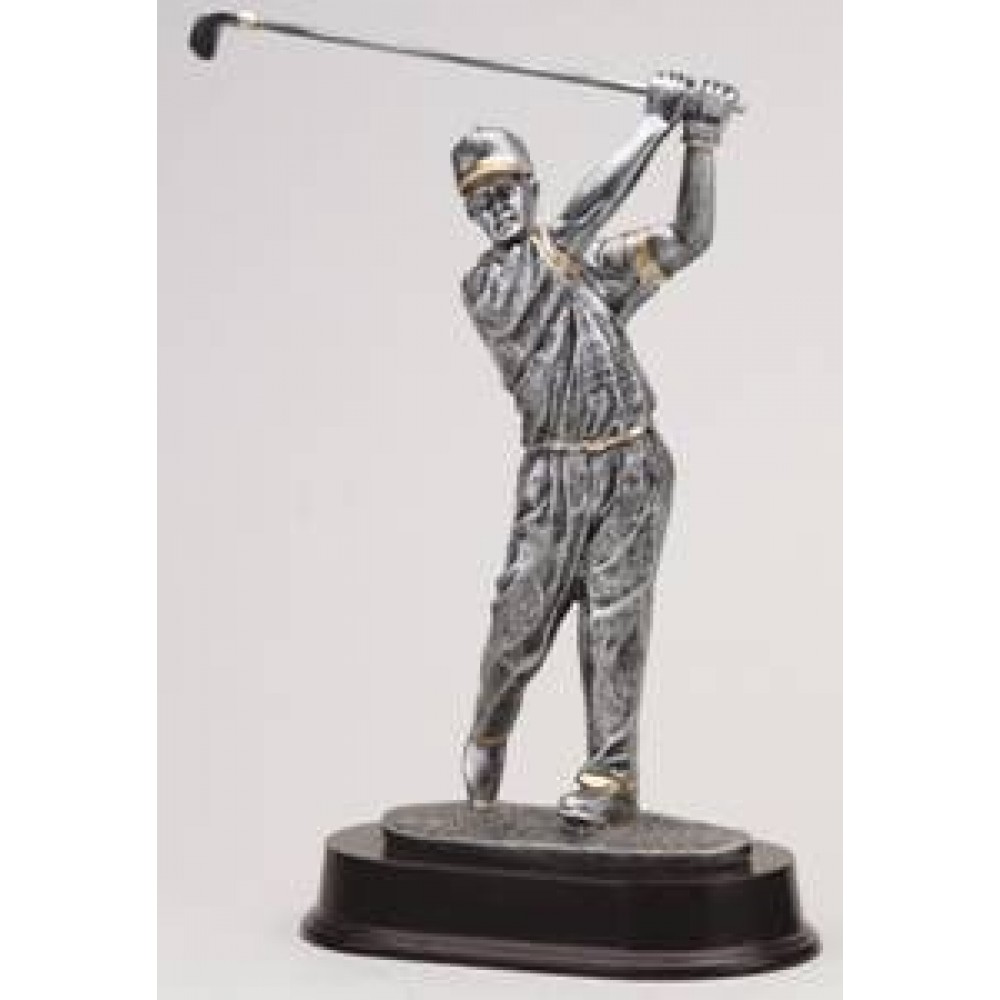 Customized Male Swing Golfer Award - 12" Tall Customized Male Swing Golfer Award - 12" Tall