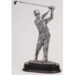 Customized Male Swing Golfer Award - 12" Tall