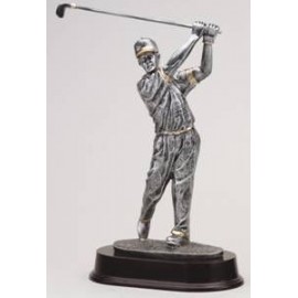 Customized Male Swing Golfer Award - 12" Tall