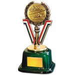 Personalized Stock 7" Trophy with 2" Rowing and Engraving Plate