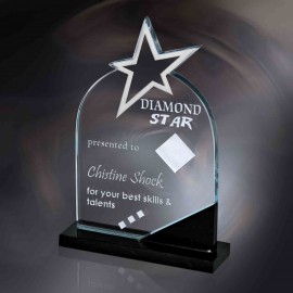 Custom Star-Studded Glass Award - Corona Borealis