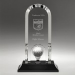8" Crystal Award - Optima - Golf Custom Branded