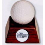 Rosewood Finish Hole In One Golf Ball Stand Logo Printed