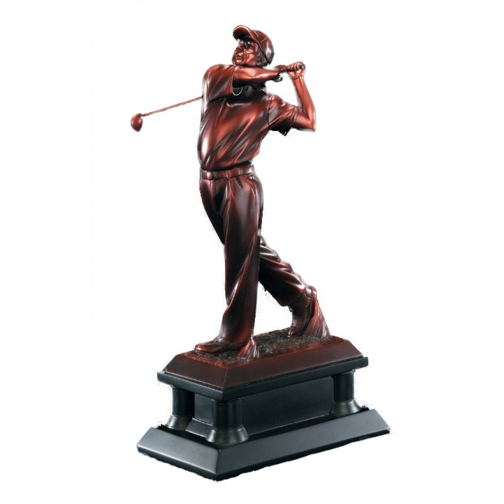 Logo Branded Golf, Male, Bronze Metalic Finish - 14"