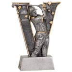 V Series Resin Male Golf Figure - 6" Logo Printed