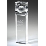 Custom Medium Optical Crystal Absolute Golf Trophy