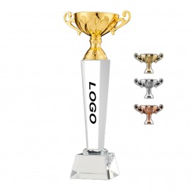 9" Crystal Glory Trophy Custom Branded