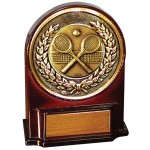 Stock 5 1/2" Medallion Award With 2" Tennis Coin and Engraving Plate Custom Imprinted