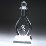 Promotional Crystal Crown Golf Award