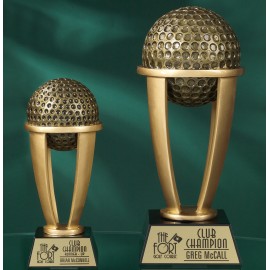 Custom Bronze Cast Golf Ball on Riser (7.5")