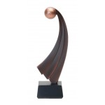 Logo Branded Golf Award, Bronze Metalic Finish - 8"