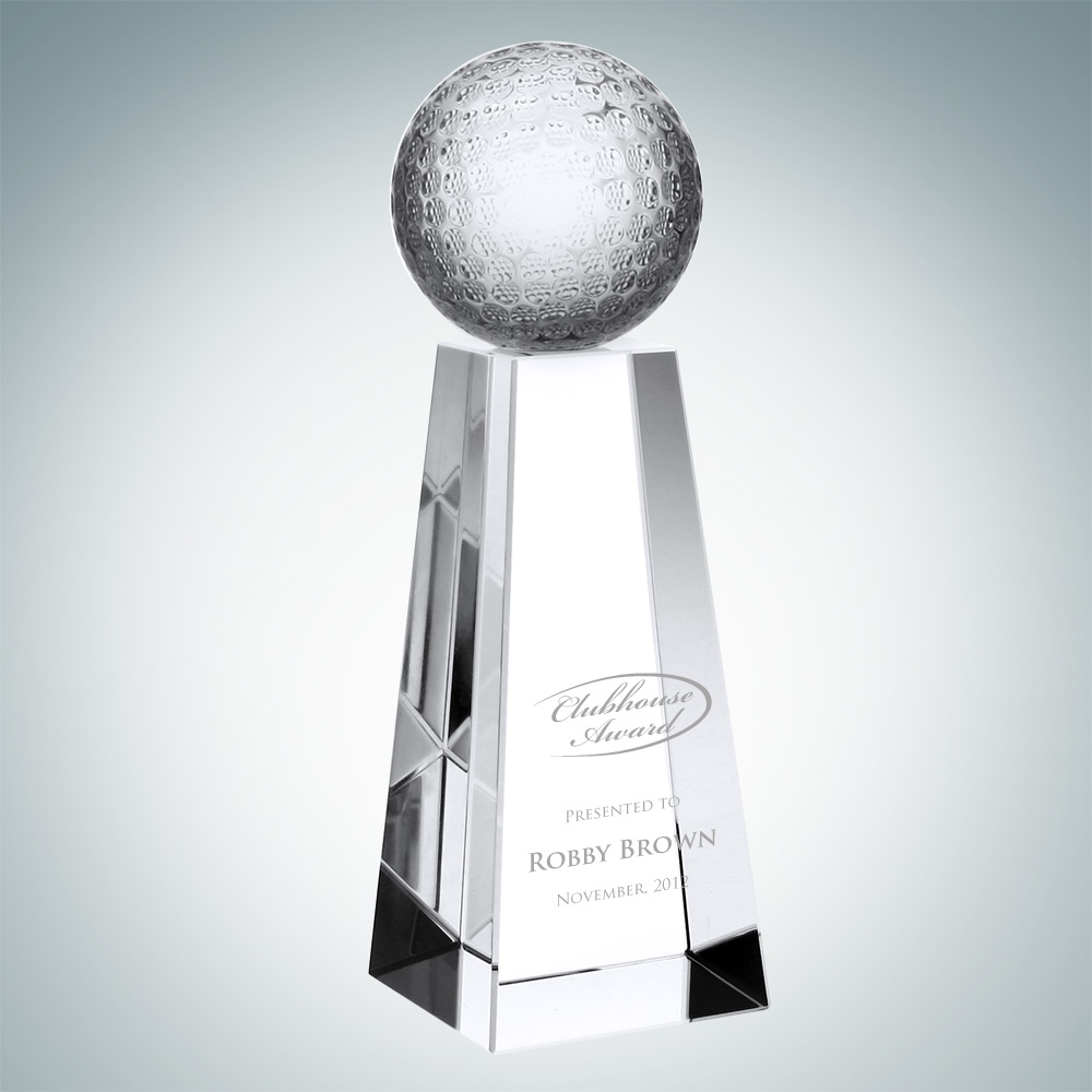 Championship Golf Optical Crystal Award (Medium) Custom Branded Championship Golf Optical Crystal Award (Medium) Custom Branded