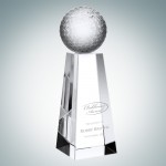 Championship Golf Optical Crystal Award (Medium) Custom Branded