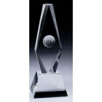 Medium Golf Ball Diamond Trophy Custom Imprinted