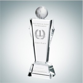 Personalized Golf Conqueror Optical Crystal Award