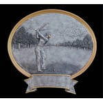 Golf, Female - Oval Sport Legend Plates - 6" Custom Branded