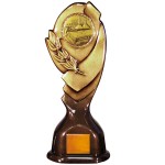 Custom Stock Classic 12" Trophy with a 2" Billiard Table Coin with Engraving Plate