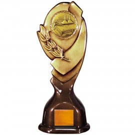 Personalized Stock Classic 12" Trophy with a 2" Billiard Table Coin with Engraving Plate